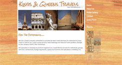 Desktop Screenshot of kingsnqueenstravels.co.in